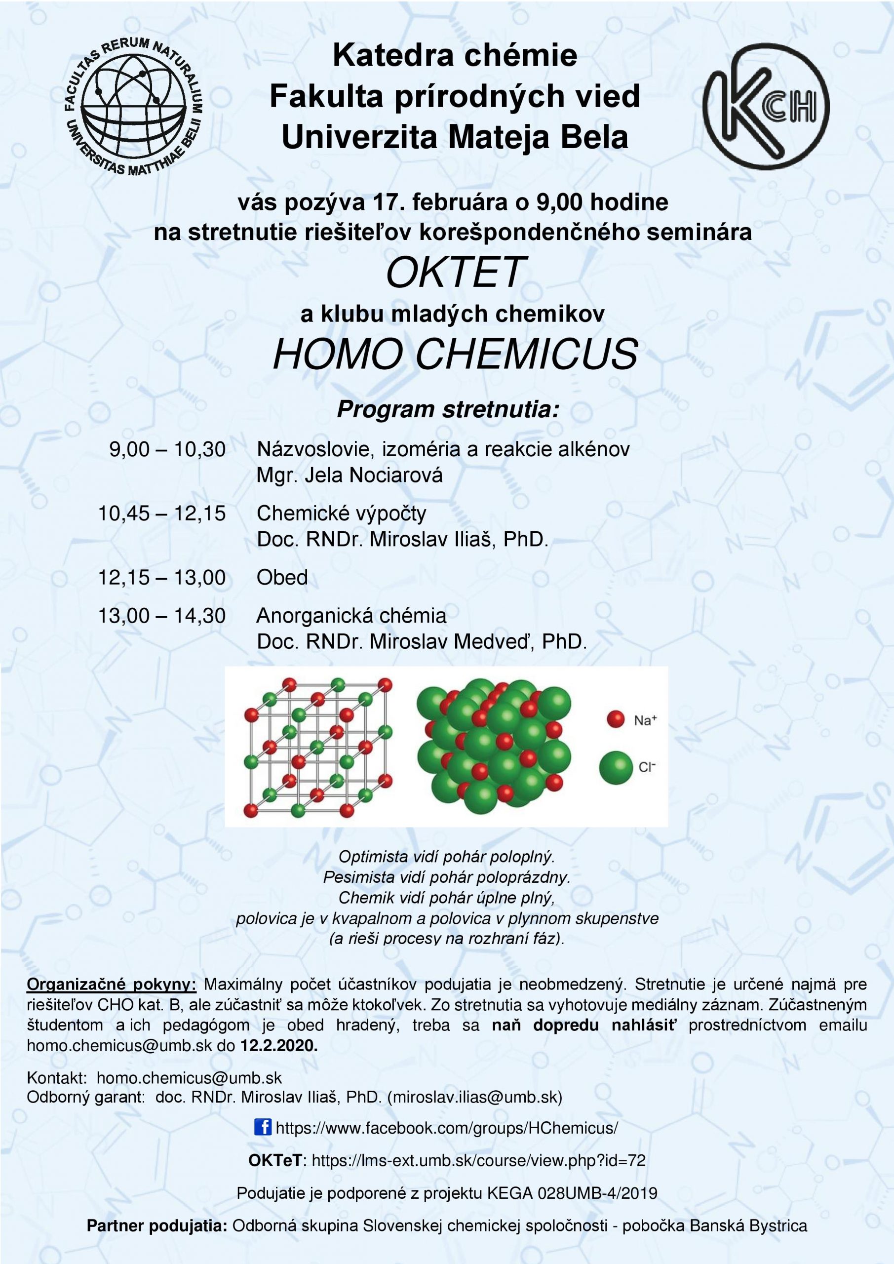 Pozvánka na Seminár Homo Chemicus